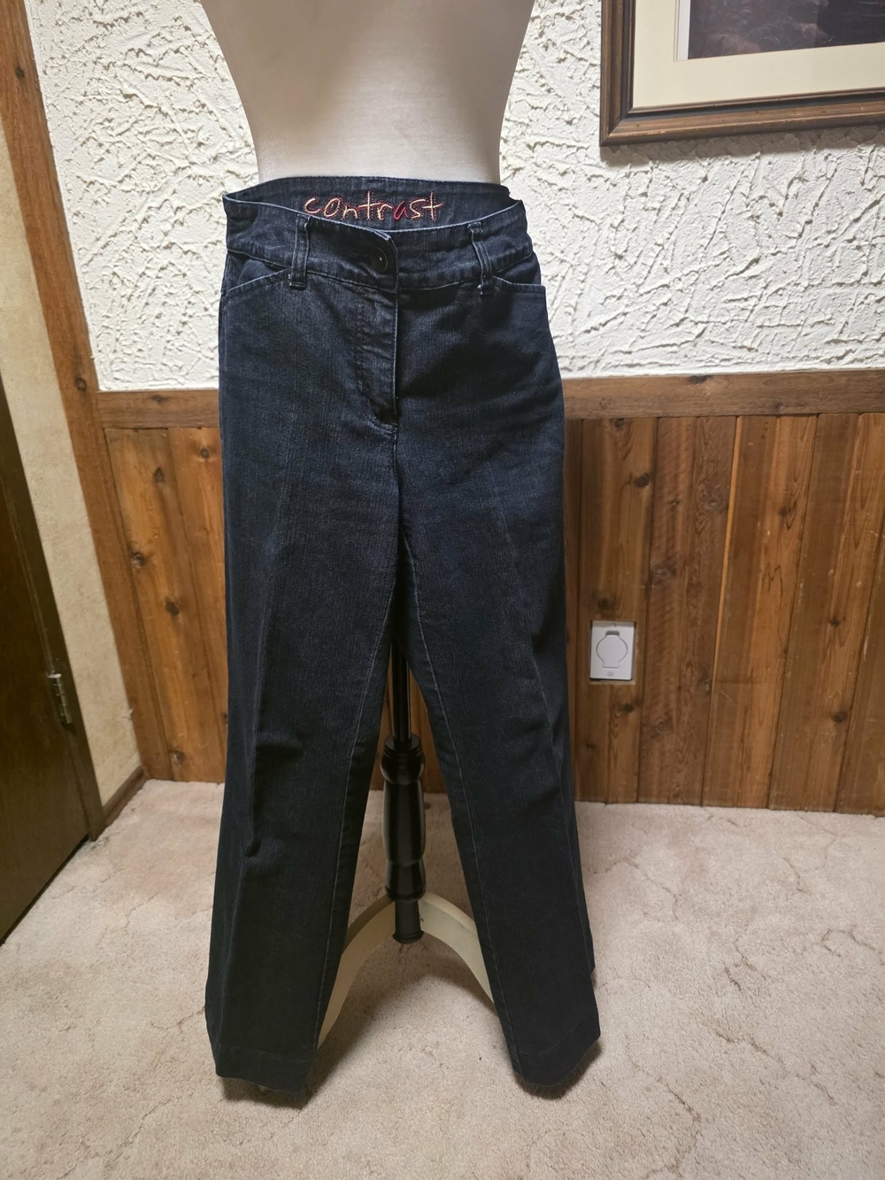 Contrast Brand Dark Blue Women's Straight-Leg Jeans